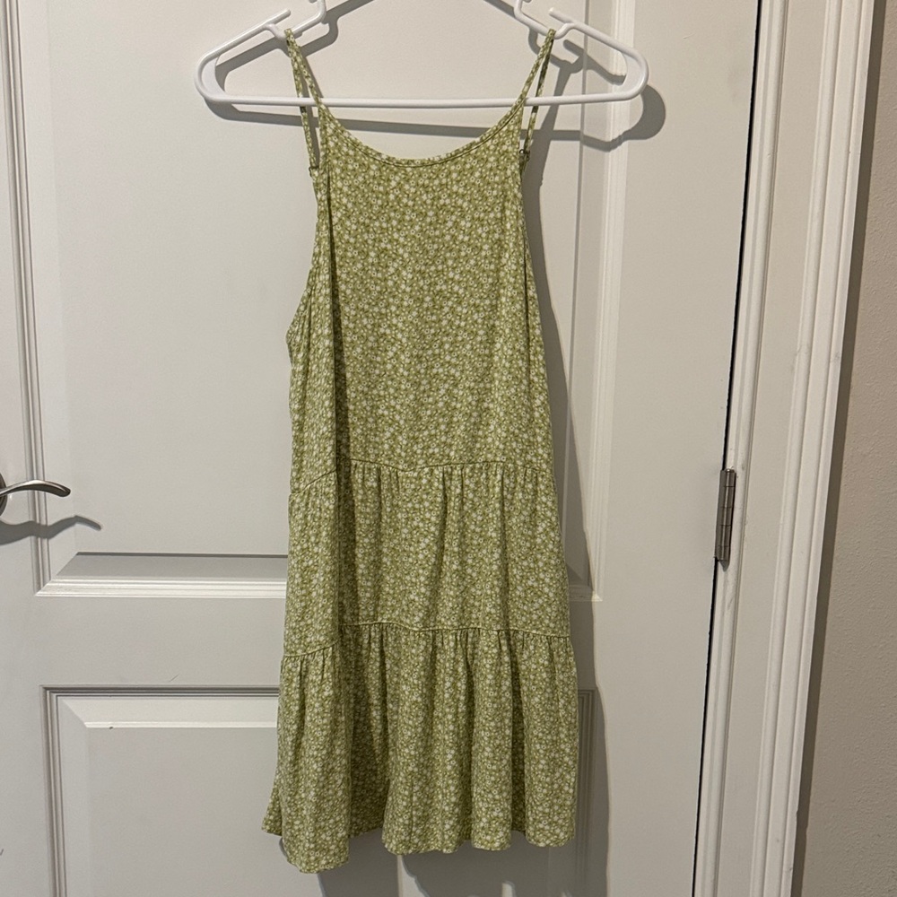 Abercrombie Kids Green Floral Casual Dress